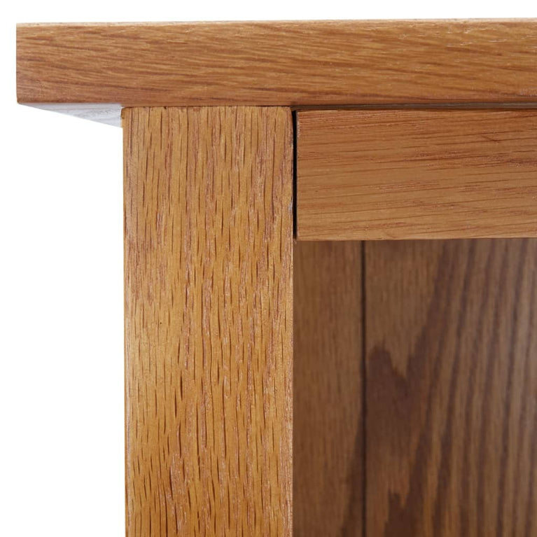 Boekenkast met 2 deuren 90x30x200 cm massief eikenhout