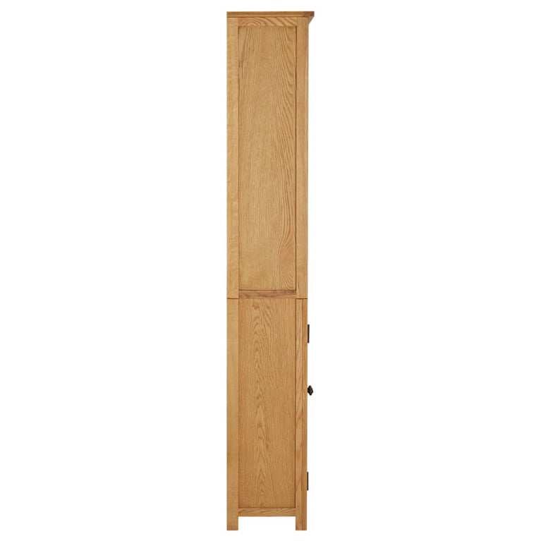 Boekenkast met 2 deuren 70x30x180 cm massief eikenhout MeubelReus