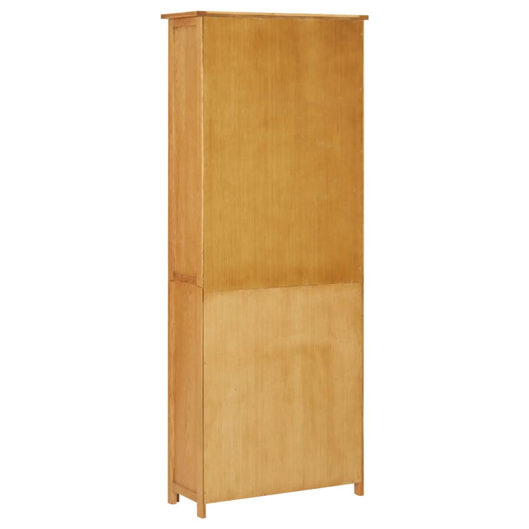 Boekenkast met 2 deuren 70x30x180 cm massief eikenhout MeubelReus