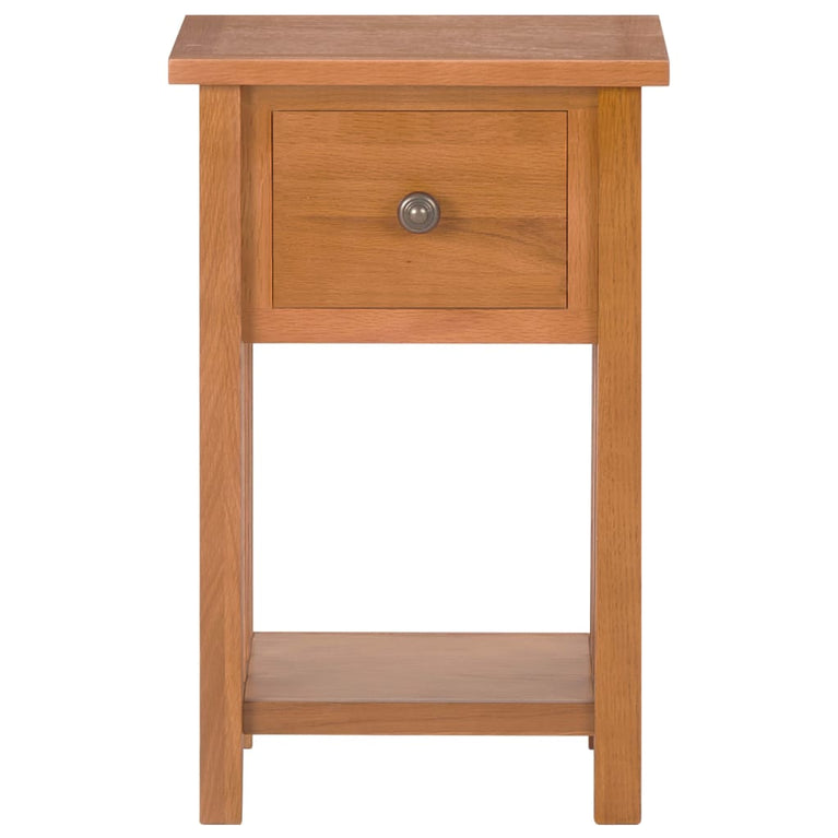 Bijzettafel met lade 35x27x55 cm massief eikenhout MeubelReus