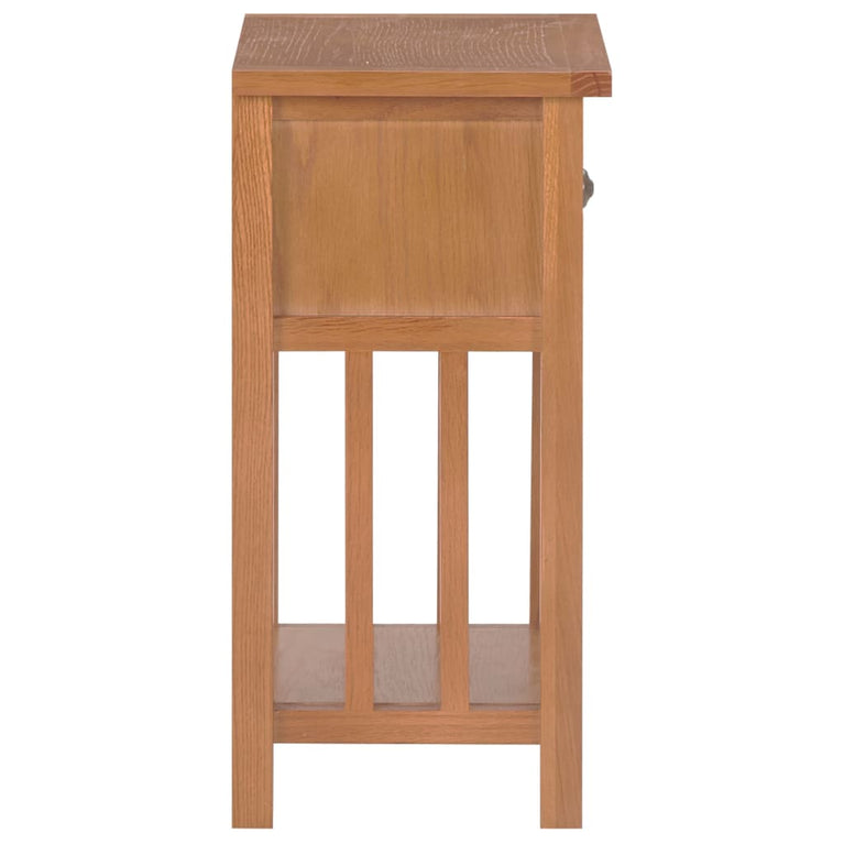 Bijzettafel met lade 35x27x55 cm massief eikenhout MeubelReus