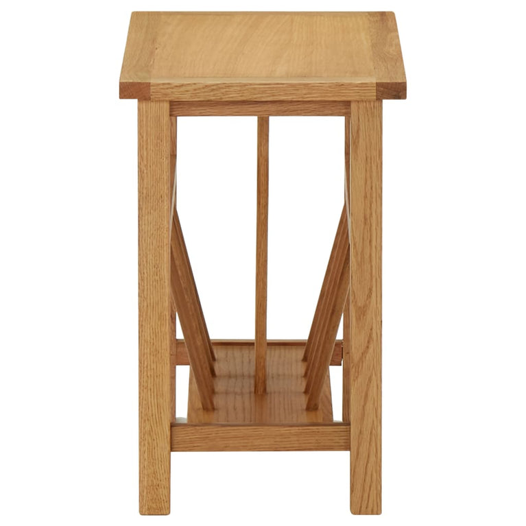 Bijzettafel 45x27x42 cm massief eikenhout MeubelReus