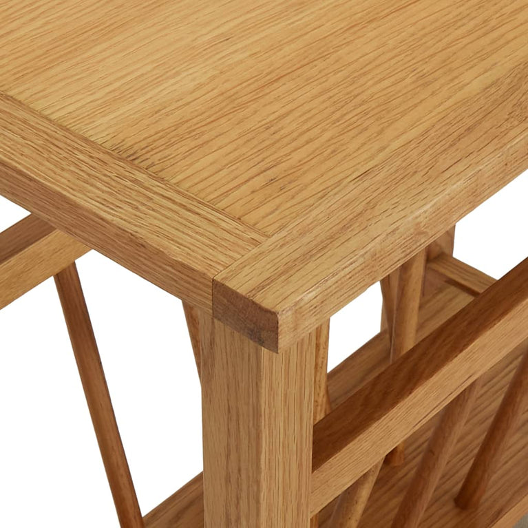 Bijzettafel 45x27x42 cm massief eikenhout MeubelReus