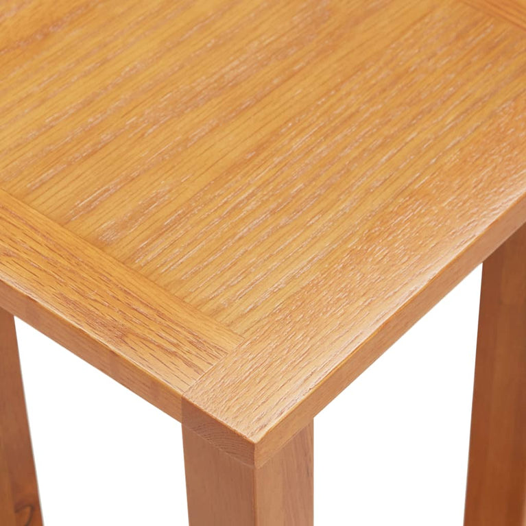 Bijzettafel 27x24x55 cm massief eikenhout MeubelReus