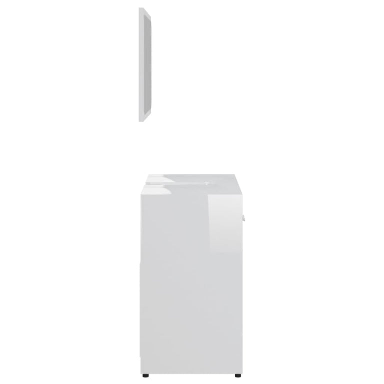 vidaXL Badkamermeubelset bewerkt hout hoogglans wit MeubelReus