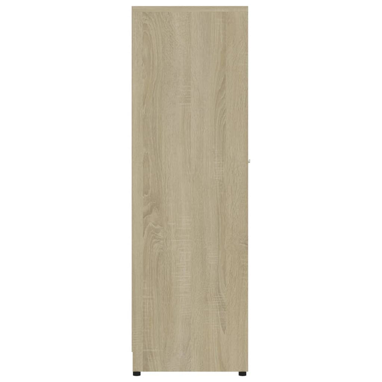 Badkamerkast 30x30x95 cm spaanplaat sonoma eikenkleurig