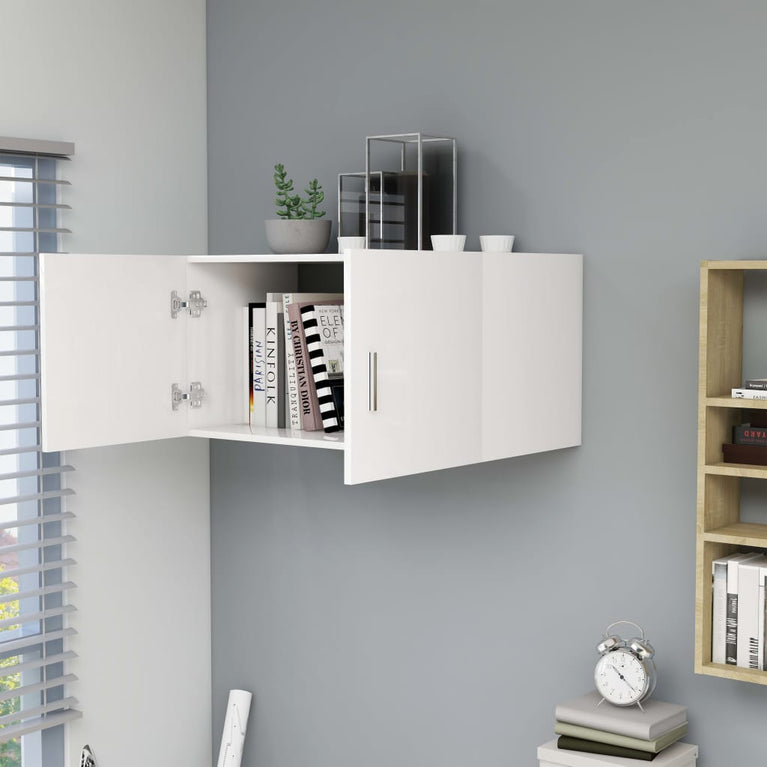 Hangkast 80x39x40 cm bewerkt hout wit MeubelReus