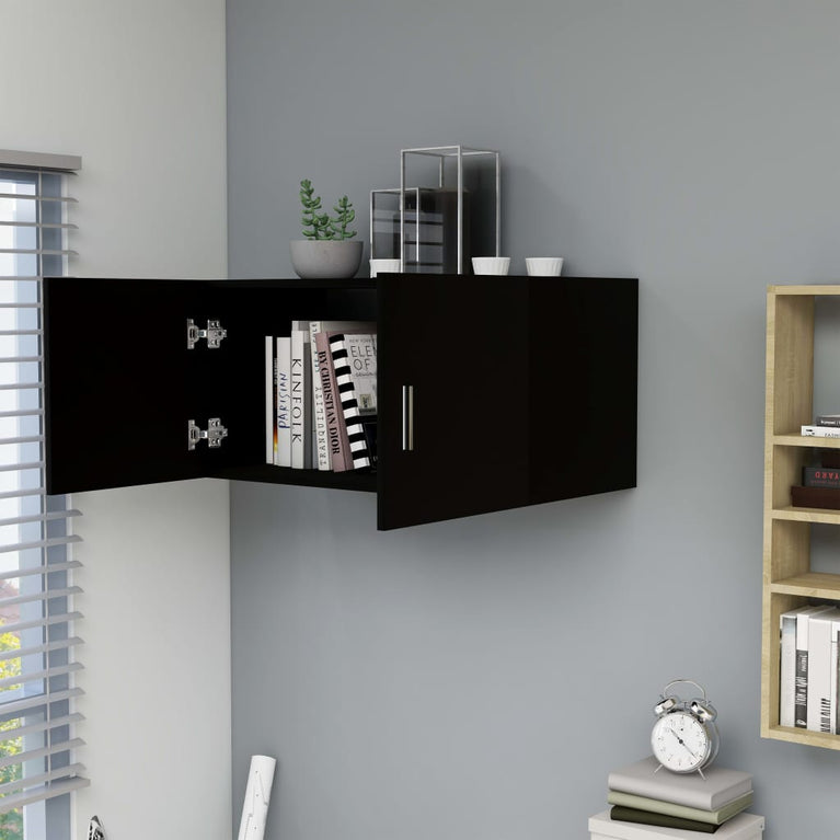 Hangkast 80x39x40 cm spaanplaat zwart MeubelReus