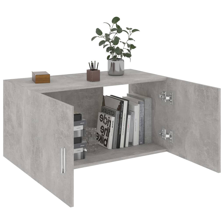 Hangkast 80x39x40 cm spaanplaat betongrijs MeubelReus
