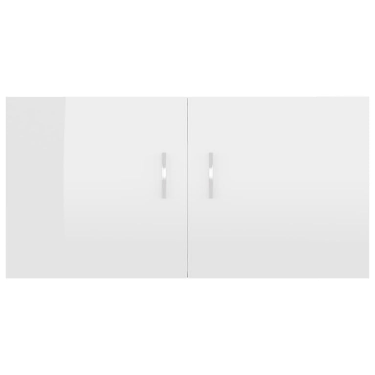 Hangkast 80x39x40 cm spaanplaat hoogglans wit MeubelReus