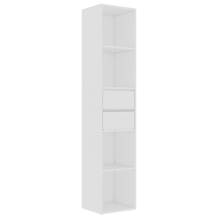 Boekenkast 36x30x171 cm bewerkt hout wit