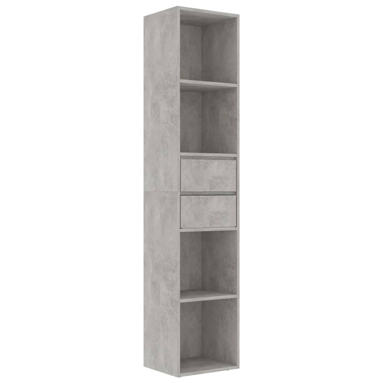 Boekenkast 36x30x171 cm spaanplaat betongrijs MeubelReus