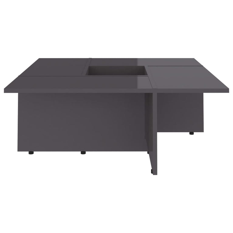 Salontafel 79,5x79,5x30 cm spaanplaat hoogglans grijs MeubelReus