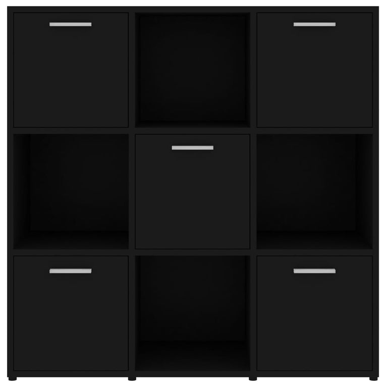 Boekenkast 90x30x90 cm spaanplaat zwart MeubelReus
