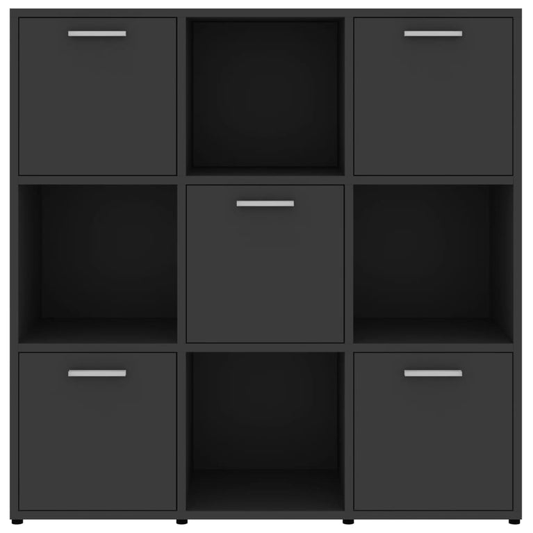 Boekenkast 90x30x90 cm spaanplaat grijs