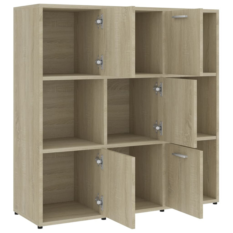 Boekenkast 90x30x90 cm spaanplaat sonoma eikenkleurig MeubelReus