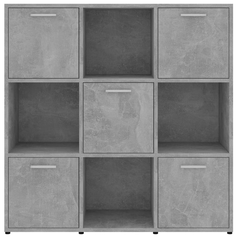 Boekenkast 90x30x90 cm spaanplaat betongrijs MeubelReus