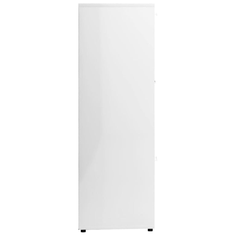 Boekenkast 90x30x90 cm spaanplaat hoogglans wit MeubelReus