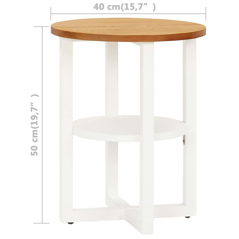 Bijzettafel 40x50 cm massief eikenhout MeubelReus