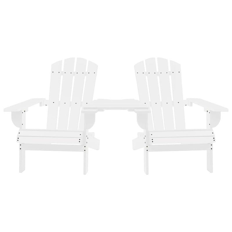 Tuinstoelen Adirondack met tafeltje massief vurenhout wit MeubelReus