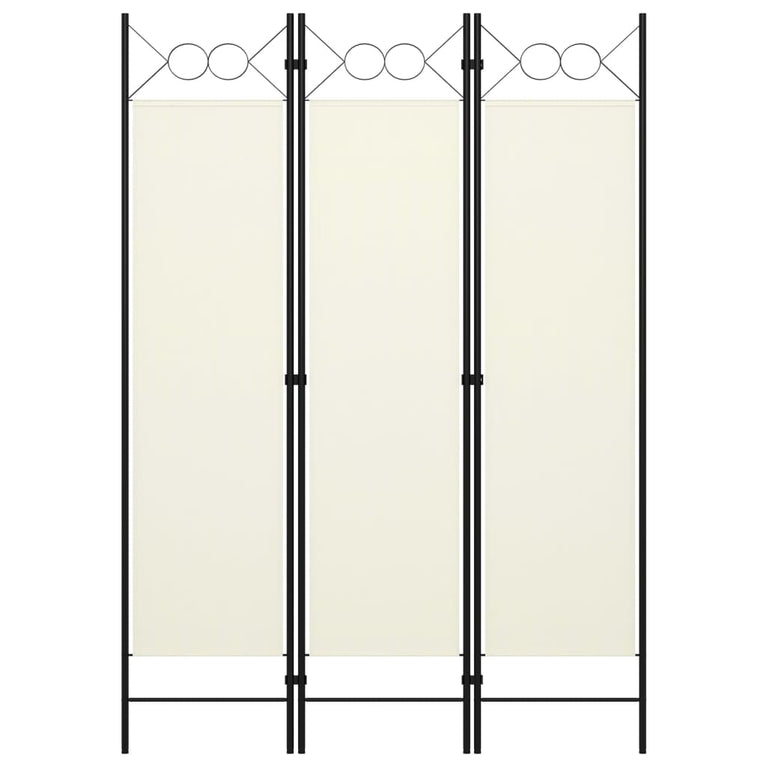 Kamerscherm met 3 panelen 120x180 cm crèmewit MeubelReus