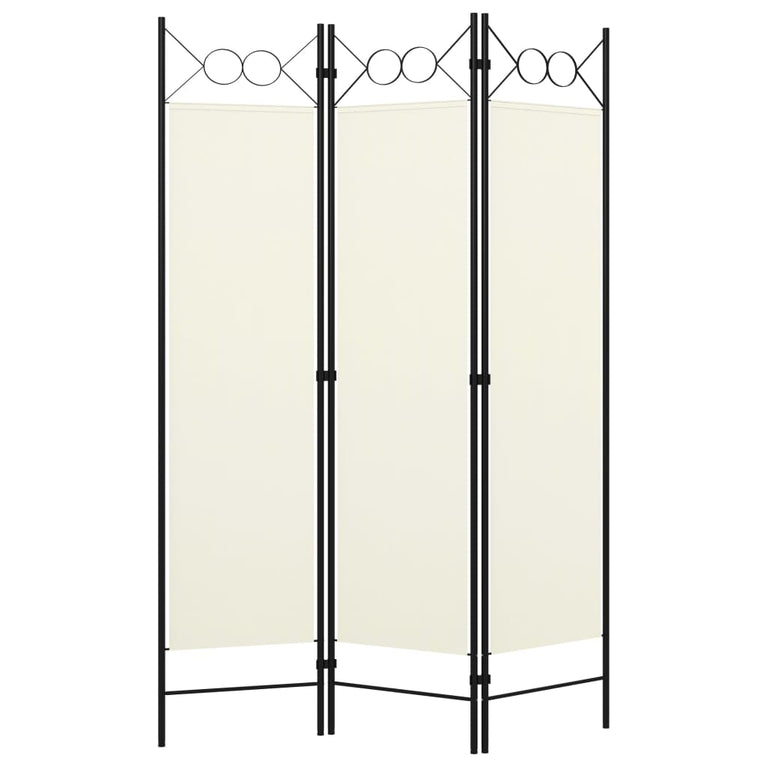 Kamerscherm met 3 panelen 120x180 cm crèmewit MeubelReus