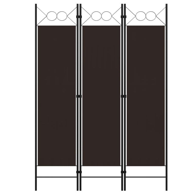 Kamerscherm met 3 panelen 120x180 cm bruin MeubelReus
