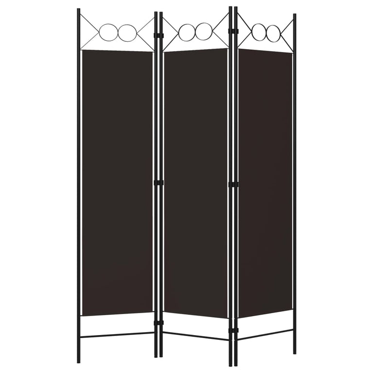 Kamerscherm met 3 panelen 120x180 cm bruin MeubelReus