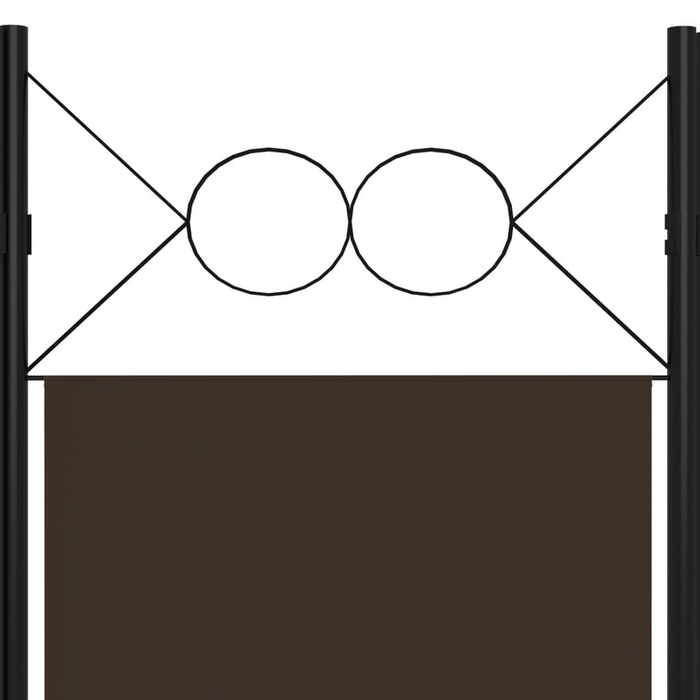 Kamerscherm met 6 panelen 240x180 cm bruin MeubelReus