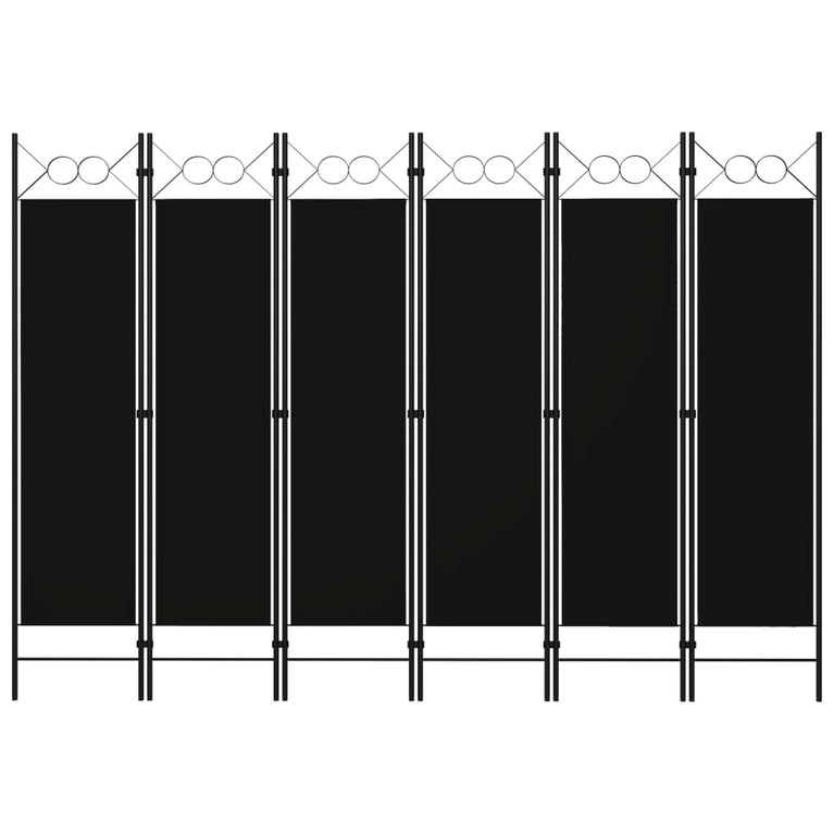 Kamerscherm met 6 panelen 240x180 cm zwart MeubelReus
