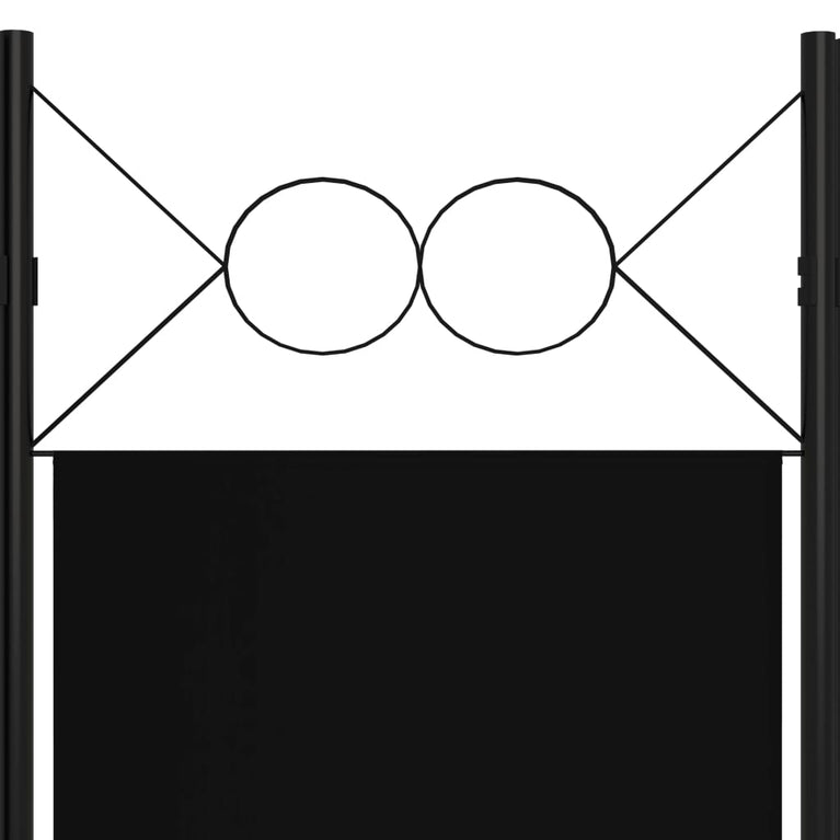 Kamerscherm met 6 panelen 240x180 cm zwart MeubelReus
