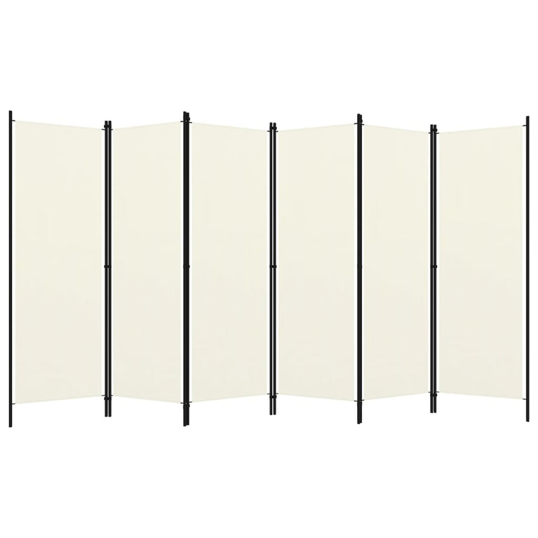 Kamerscherm met 6 panelen 300x180 cm crèmewit MeubelReus