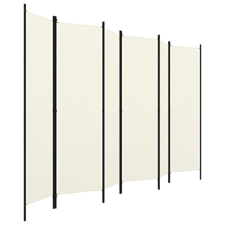 Kamerscherm met 6 panelen 300x180 cm crèmewit MeubelReus