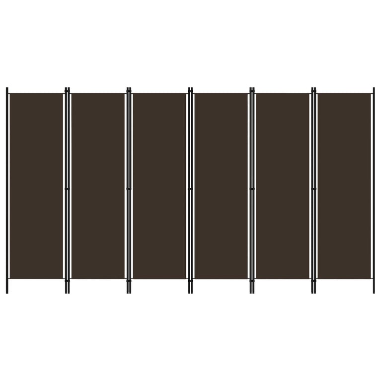 Kamerscherm met 6 panelen 300x180 cm bruin MeubelReus