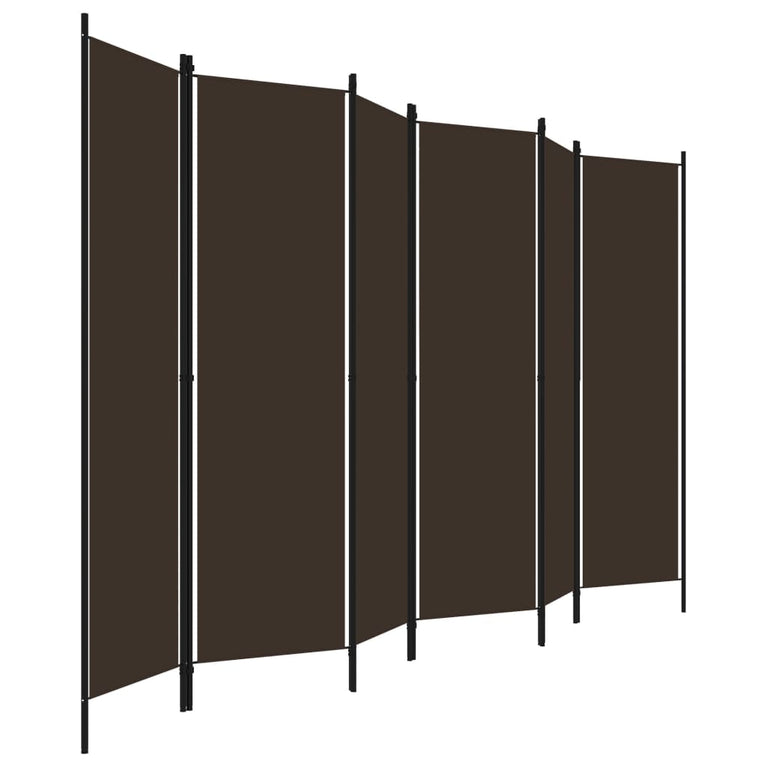 Kamerscherm met 6 panelen 300x180 cm bruin MeubelReus