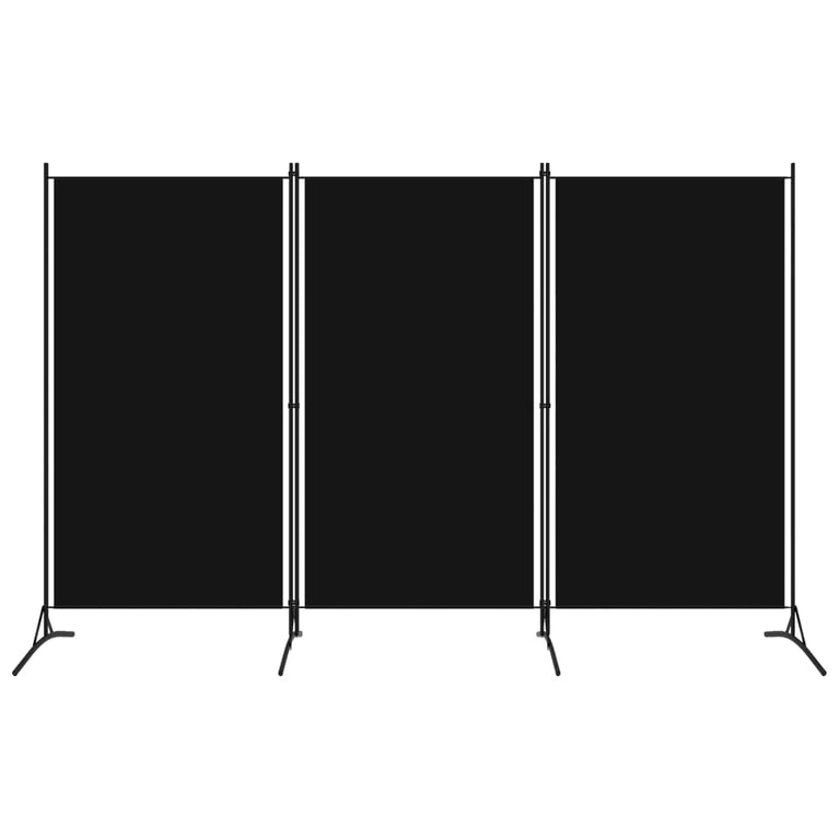Kamerscherm met 3 panelen 260x180 cm zwart MeubelReus