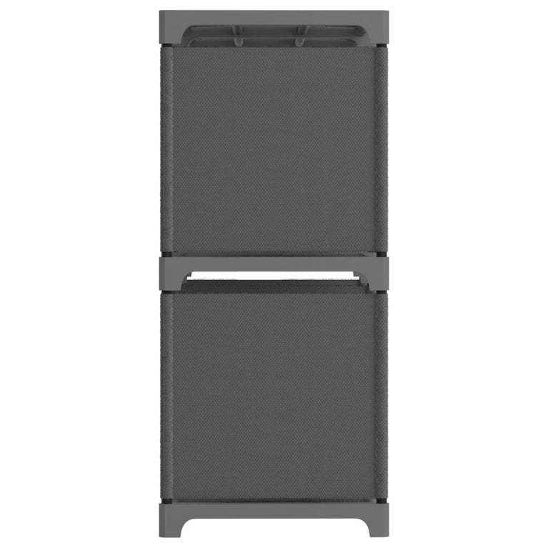 Kast met 6 vakken 103x30x72,5 cm stof grijs MeubelReus