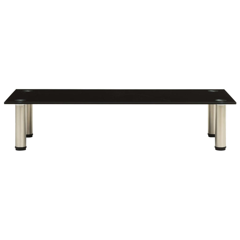 Tv-meubel 80x35x17 cm gehard glas zwart