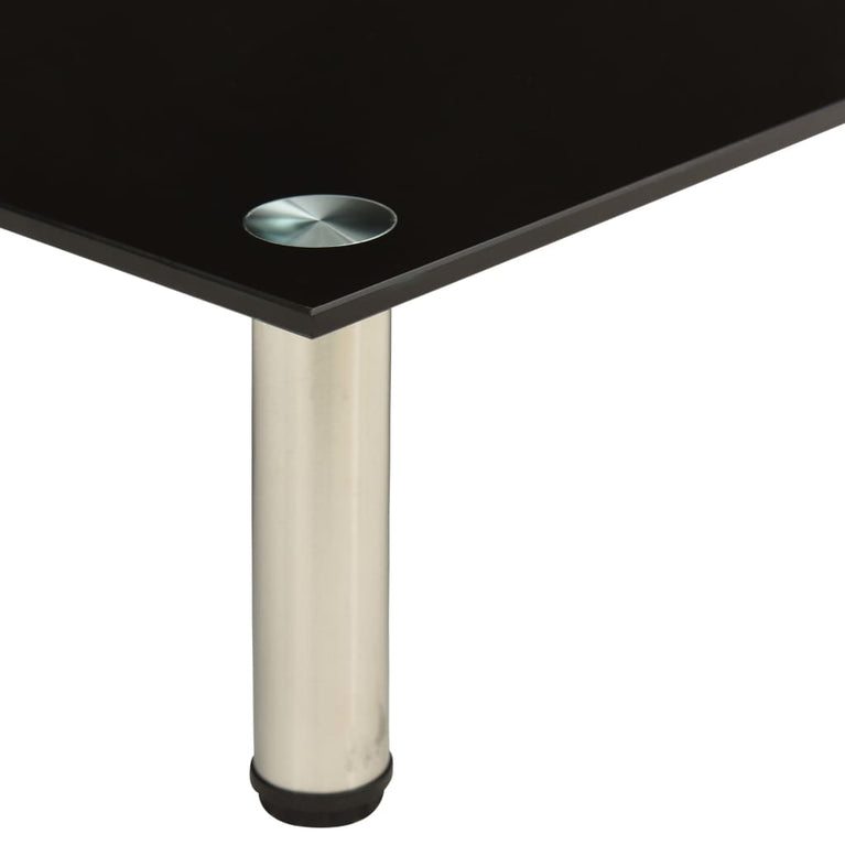 Tv-meubel 80x35x17 cm gehard glas zwart