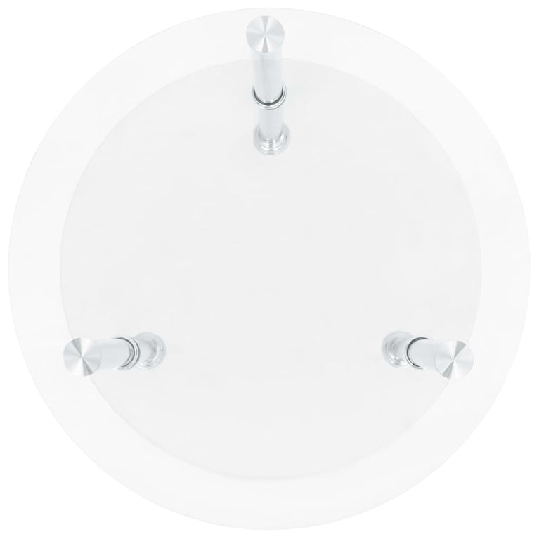Bijzettafel 2-laags 38 cm gehard glas transparant