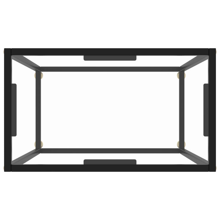 Wandtafel 60x35x75 cm gehard glas transparant MeubelReus