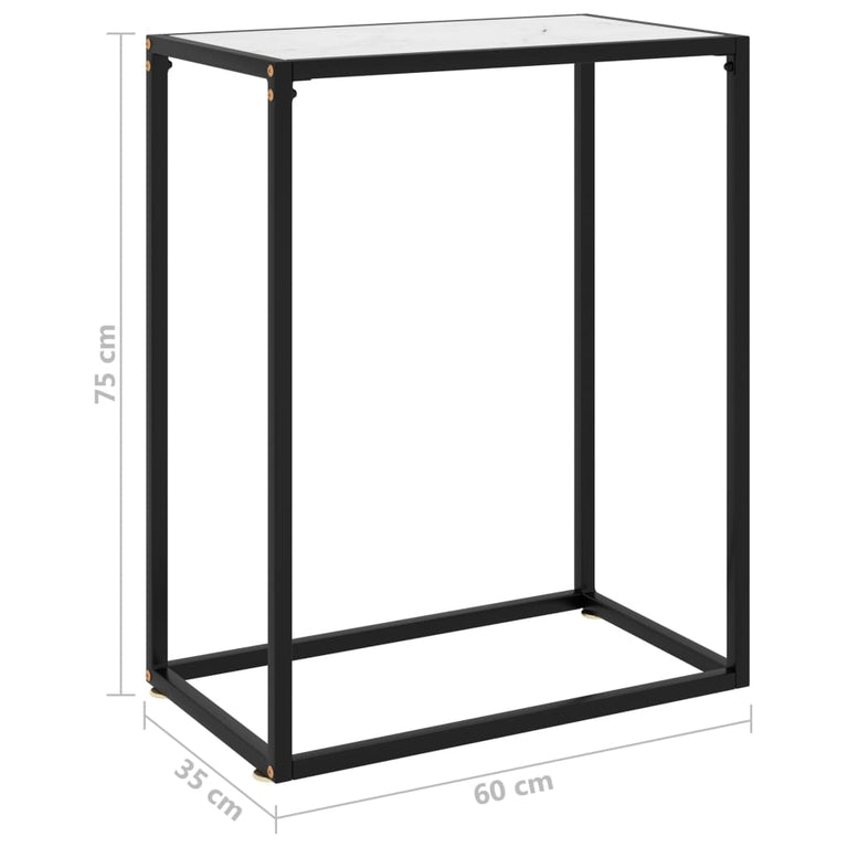 Wandtafel 60x35x75 cm gehard glas wit MeubelReus