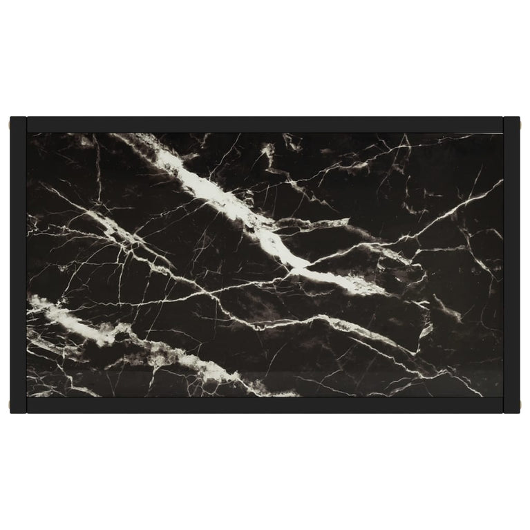 Wandtafel 60x35x75 cm gehard glas zwart MeubelReus