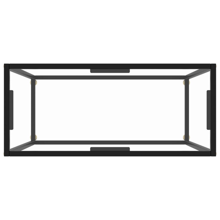 Wandtafel 80x35x75 cm gehard glas transparant MeubelReus