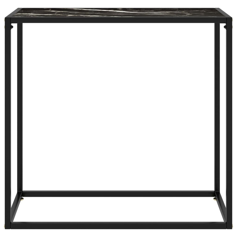 Wandtafel 80x35x75 cm gehard glas zwart MeubelReus