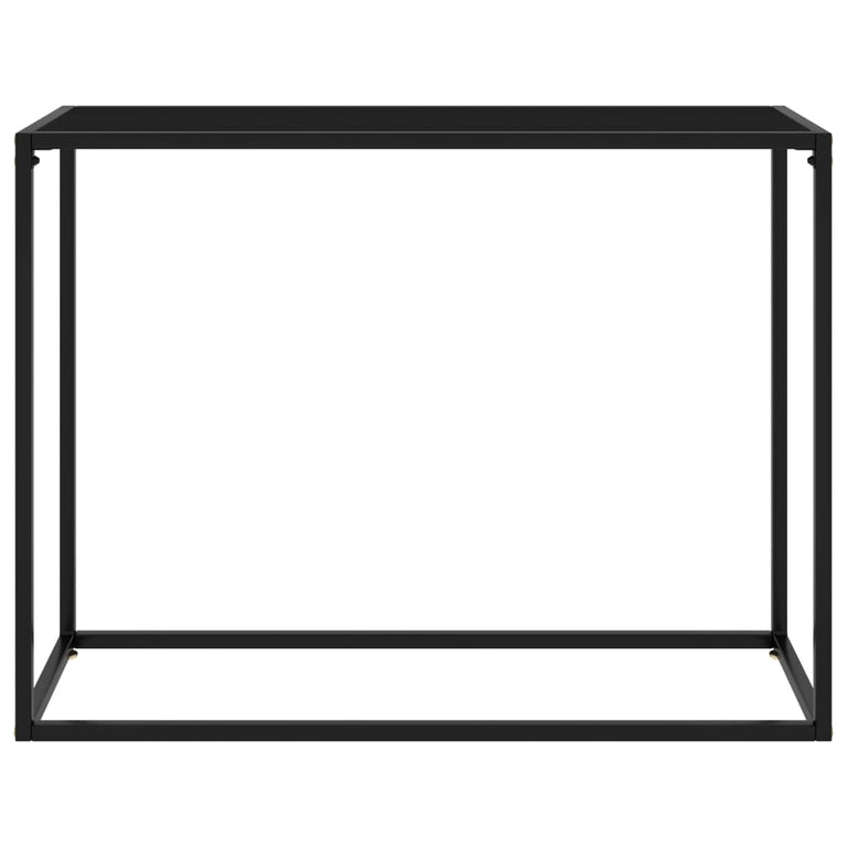 Wandtafel 100x35x75 cm gehard glas zwart MeubelReus