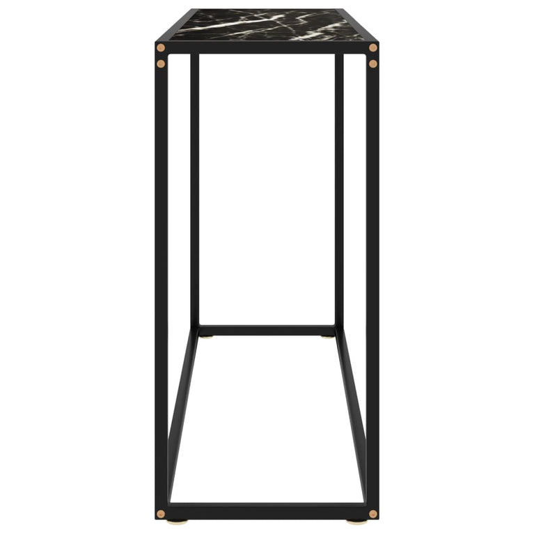 Wandtafel 100x35x75 cm gehard glas zwart MeubelReus