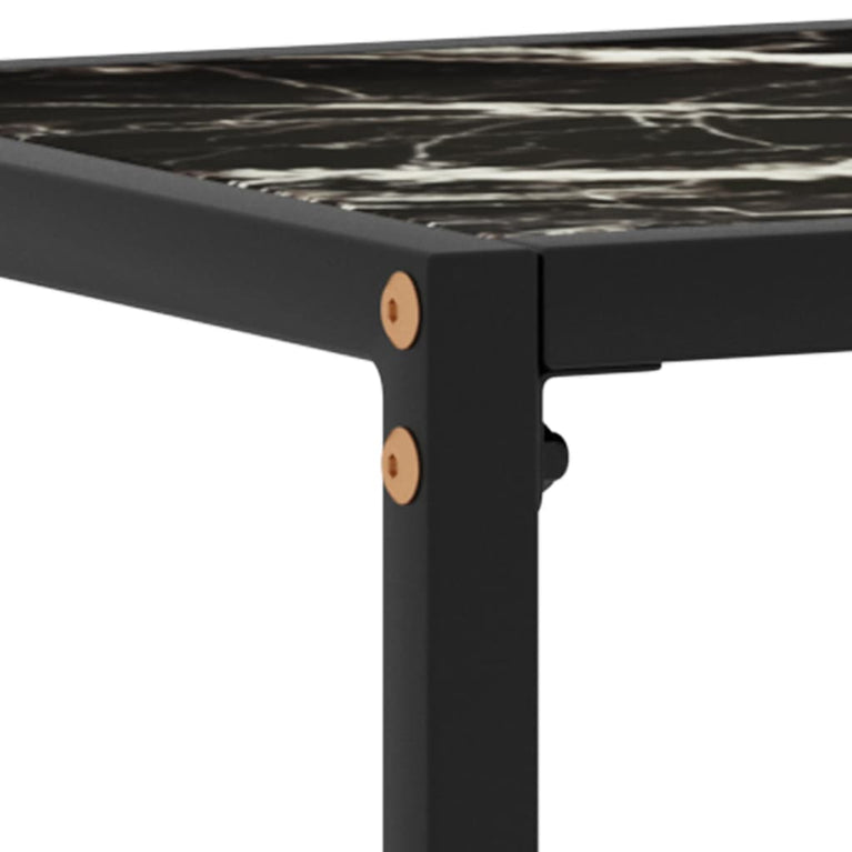 Wandtafel 100x35x75 cm gehard glas zwart MeubelReus