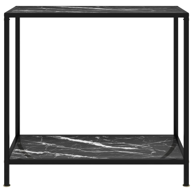 Wandtafel 80x35x75 cm gehard glas zwart MeubelReus