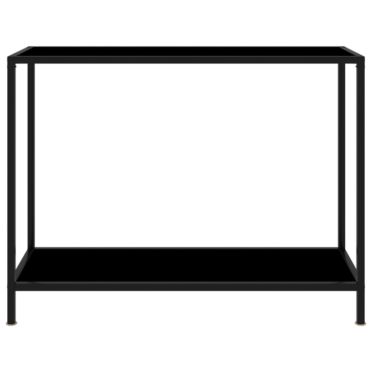 Wandtafel 100x35x75 cm gehard glas zwart MeubelReus